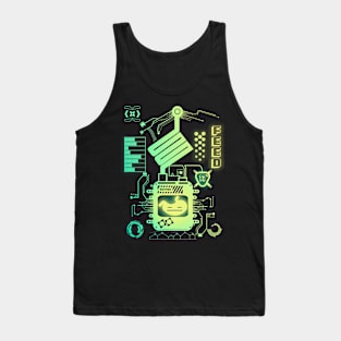 Feed Circuit cyberpunk neon Tank Top